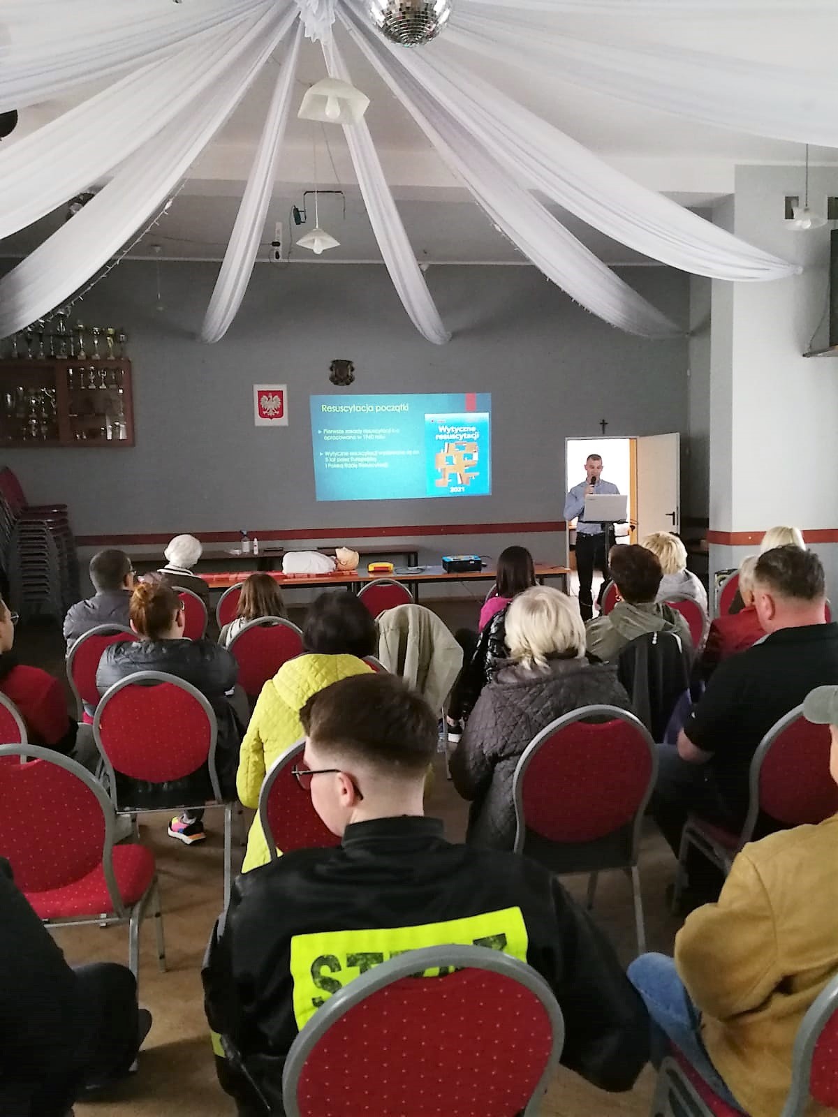 Spotkanie z mieszkańcami Węglewa w sali OSP.